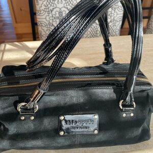 Kate Spade black suede shoulder bag/clutch